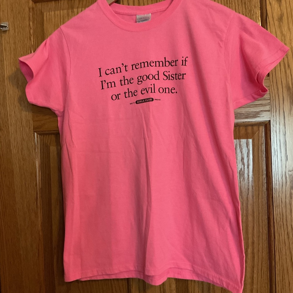 Women’s Pink Evil Sister tee shirt Medium